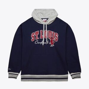 Mitchell & Ness Blue and Gray St. Louis Cardinals Hoodie// Size XL